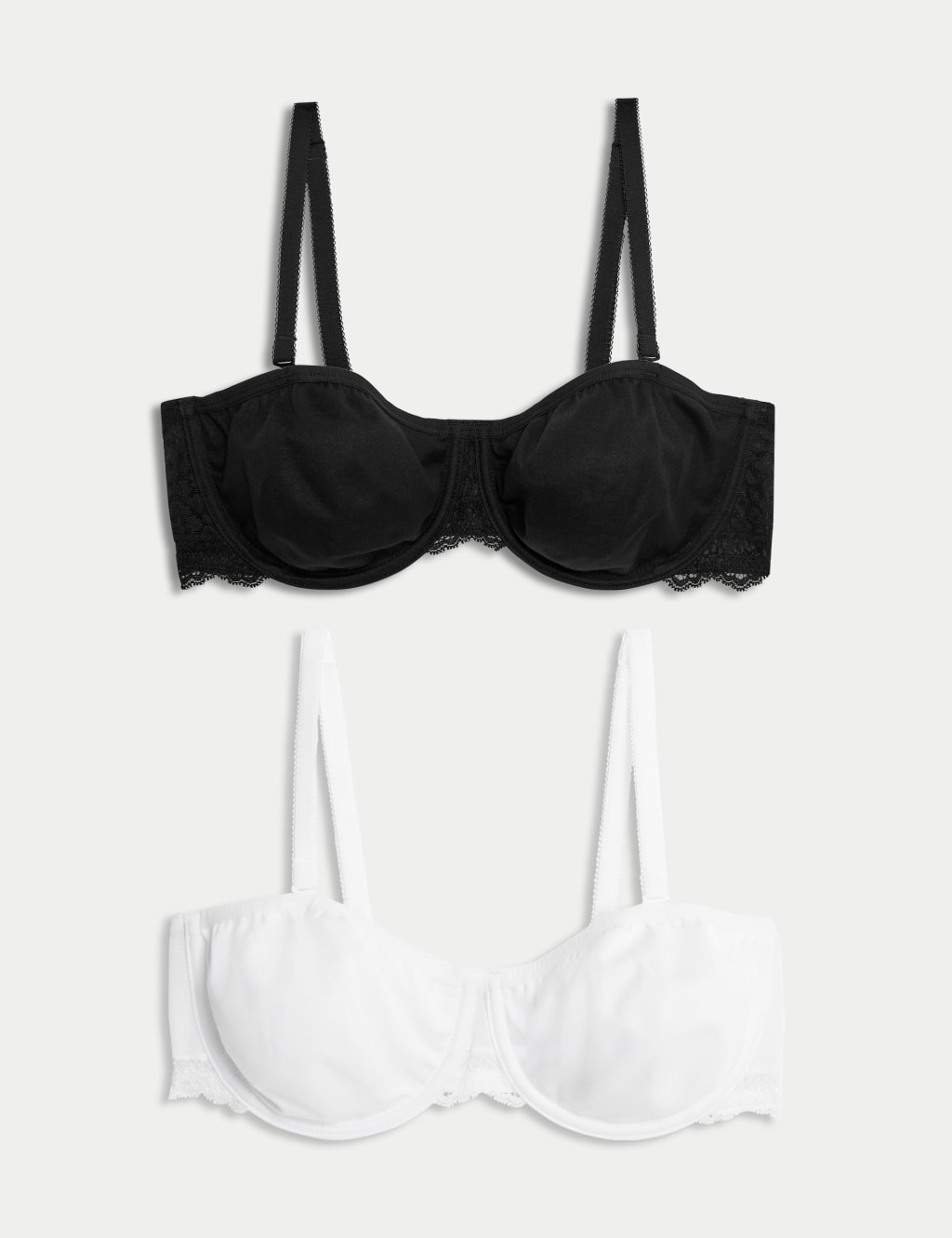 2pk Wired Strapless Bras A-E 1 of 9