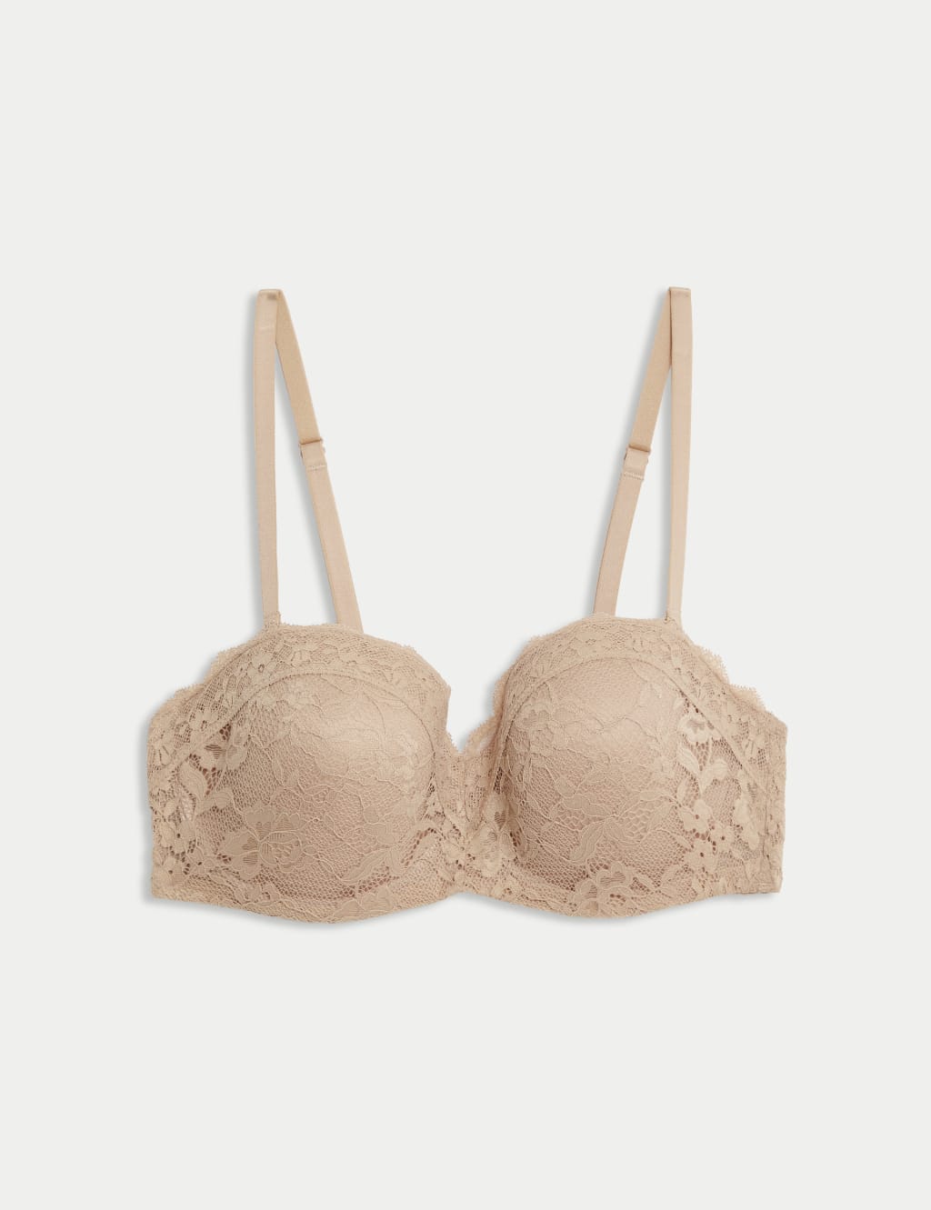 Lace Wired Strapless Bandeau Bra A-E 2 of 8