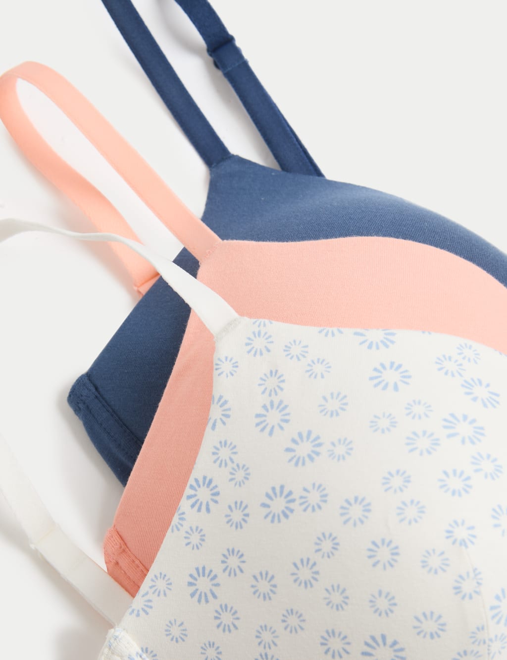 3pk Cotton Non Wired Full Cup T-Shirt Bra A-E 6 of 6
