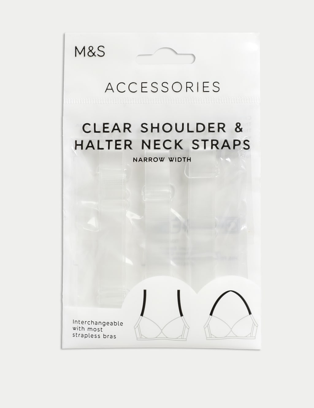 Clear Narrow Bra Straps 1 of 2