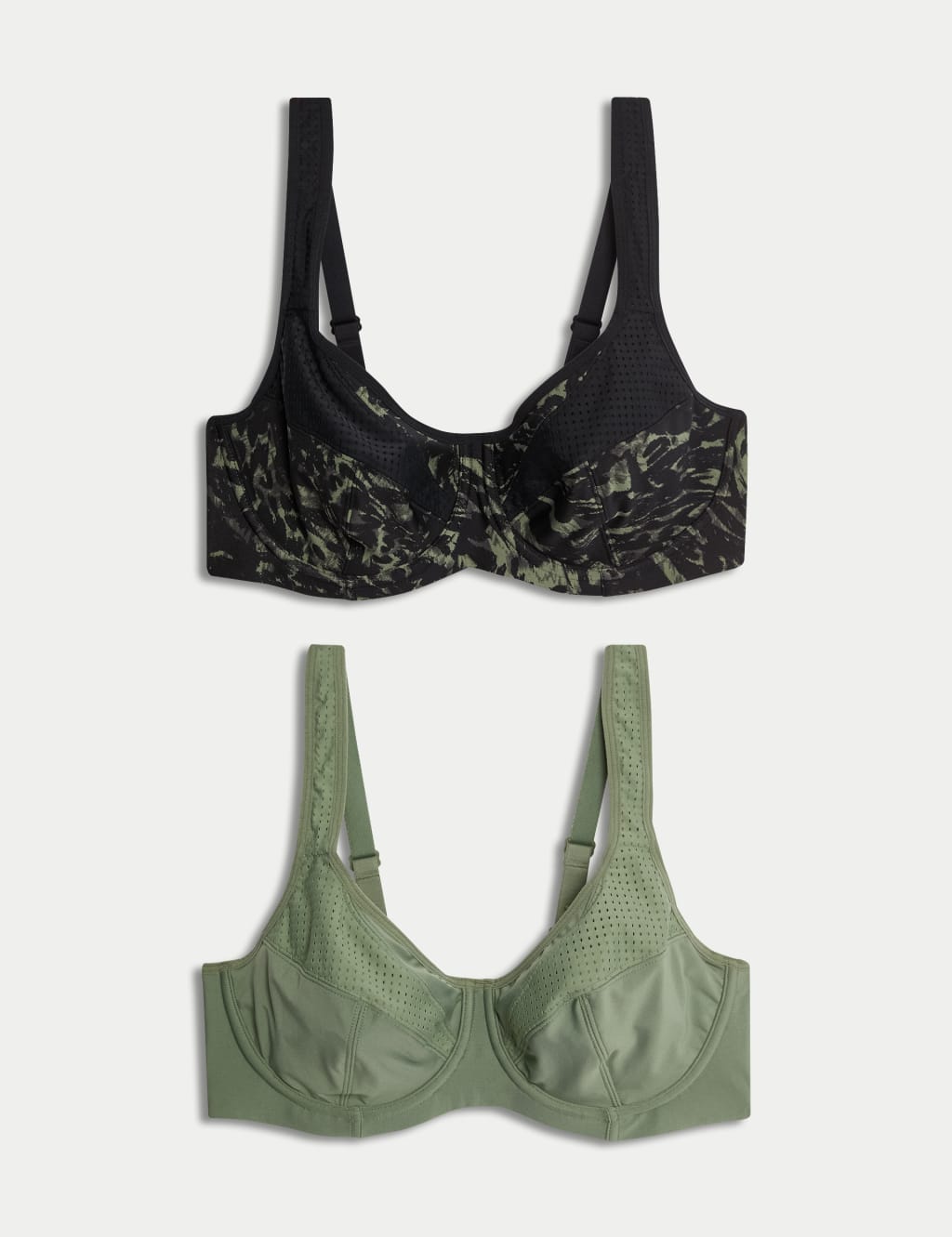 2pk Ultimate Support Wired Sports Bras A E