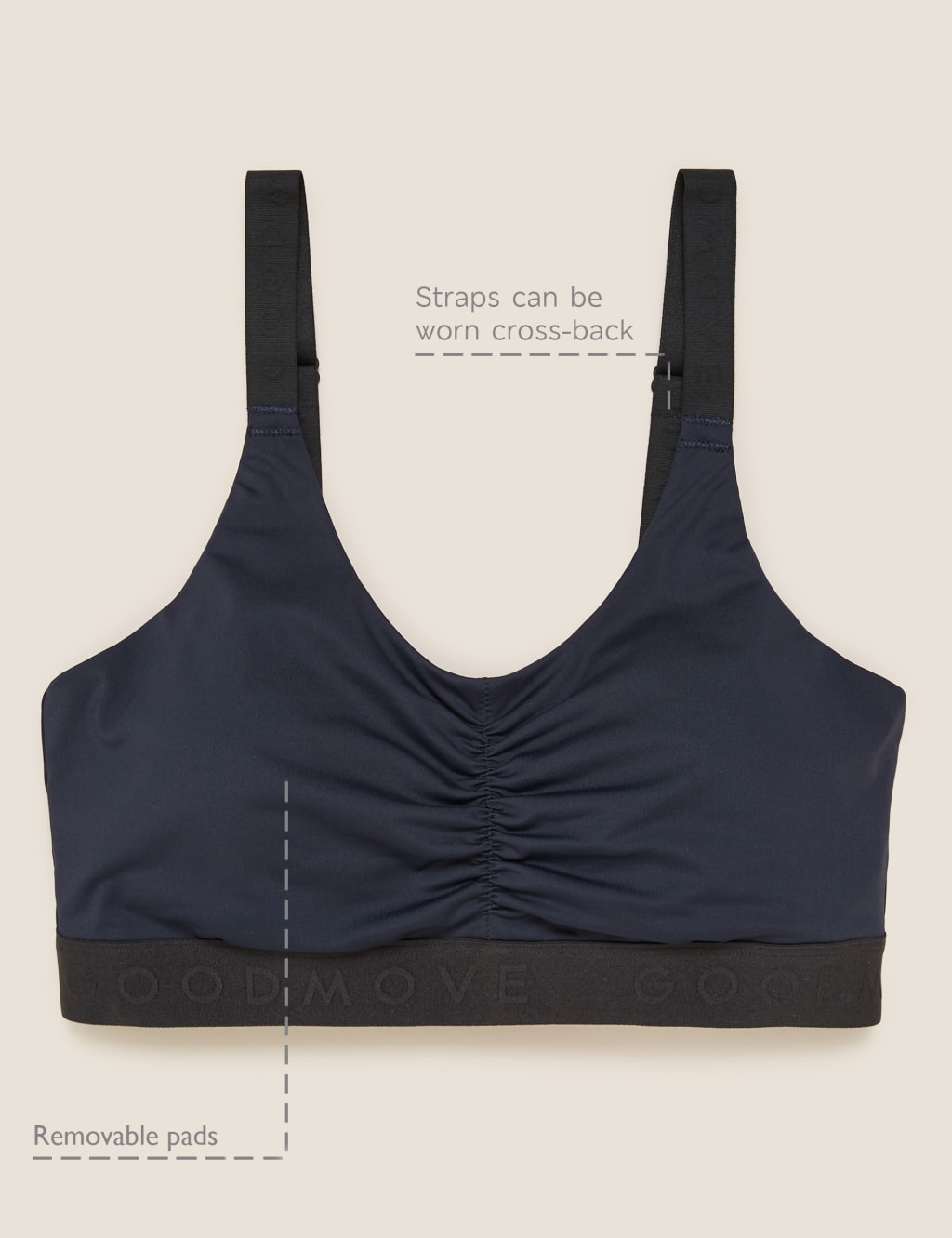 Medium Impact Non Wired Sports Bra 3 of 3