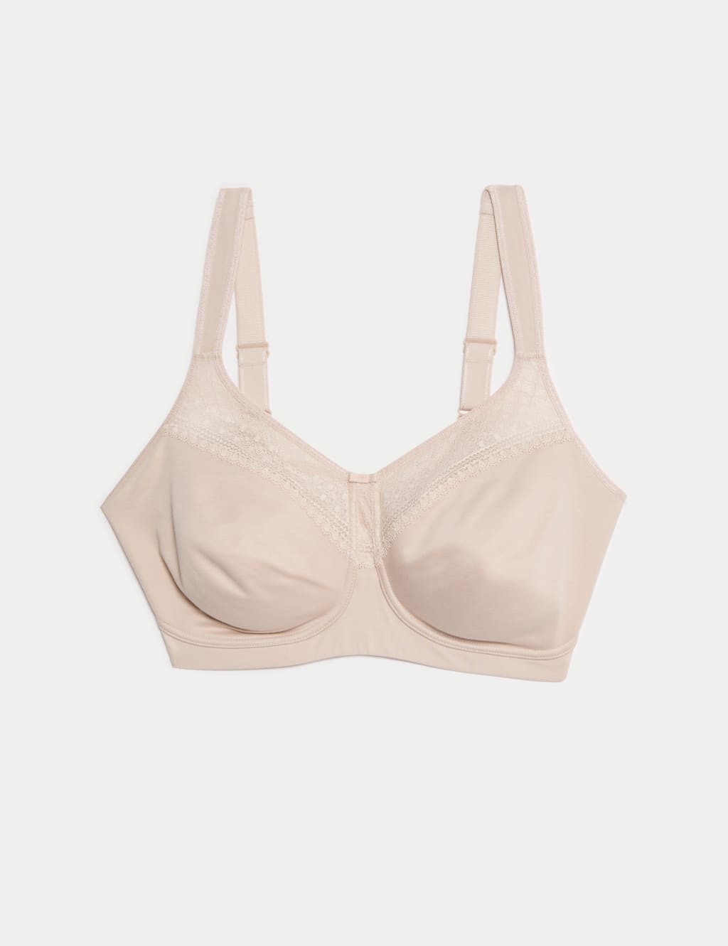 Cotton Blend & Lace Non Wired Total Support Bra B-H 2 of 7