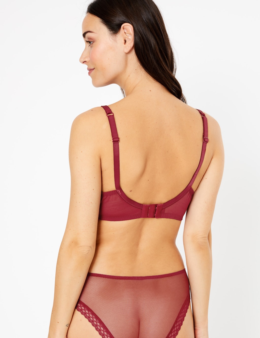 2 Pack Texture & Lace Push-Up Plunge Bras A-DD 3 of 7
