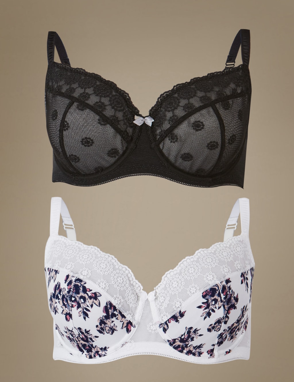 2 Pack Non-Padded Balcony Bra DD-GG 1 of 6