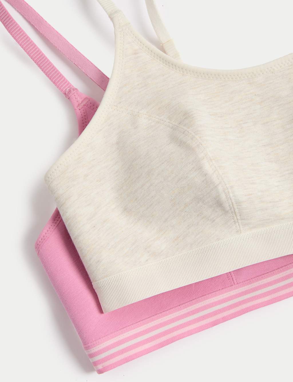 2pk Cotton First Bra Crop Tops 2 of 3