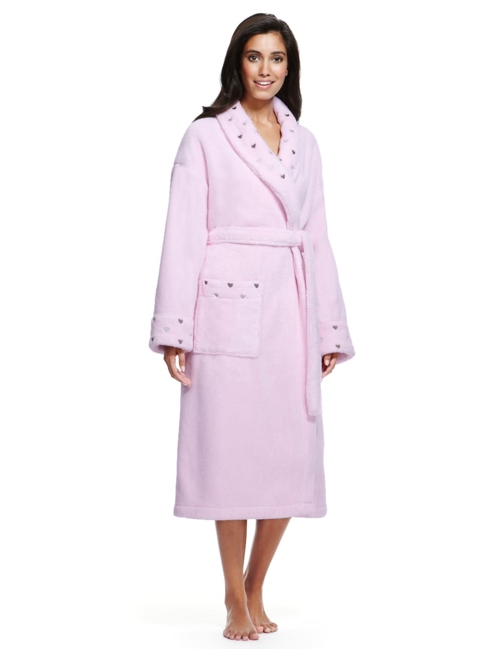 Heart Print Belted Dressing Gown Per Una M S