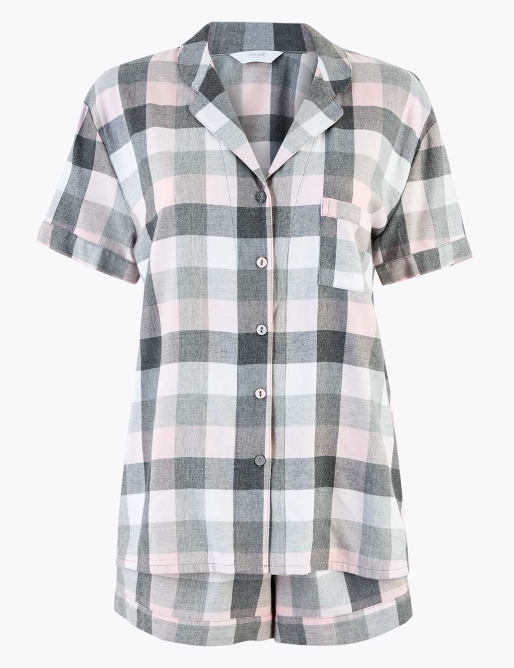 Checked Shorts Pyjama Set 2 of 5