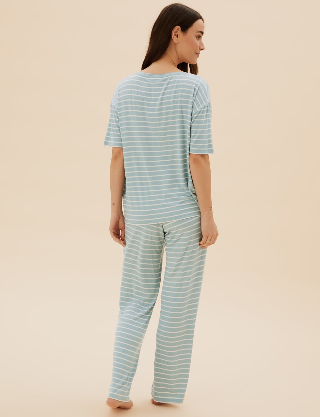 Slogan and Stripe Pyjama Set 5 of 5