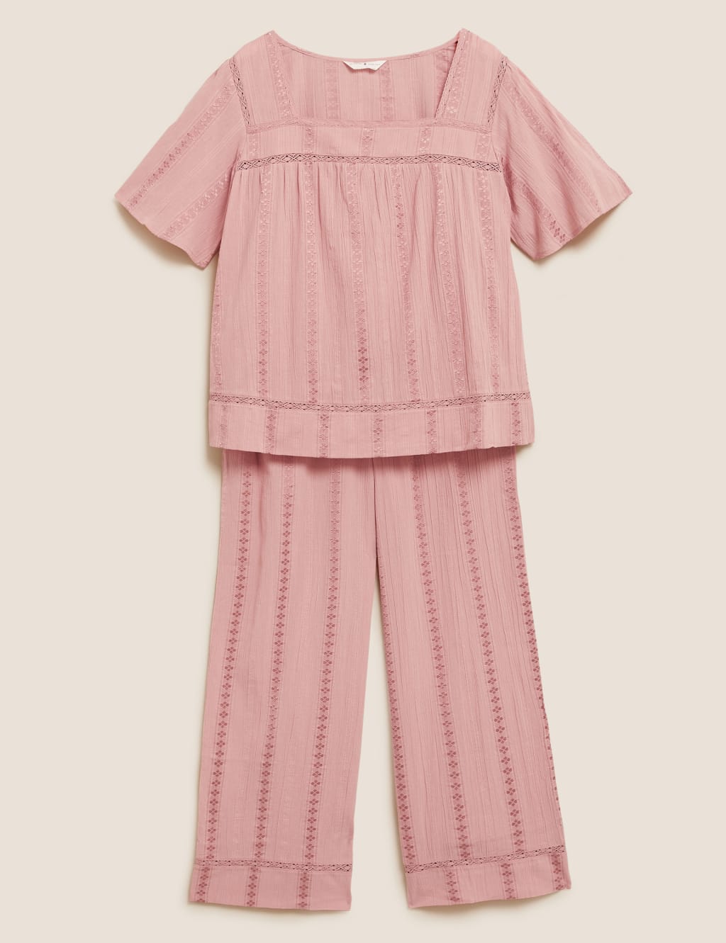 Cotton Lace Insert Pyjama Set 2 of 6