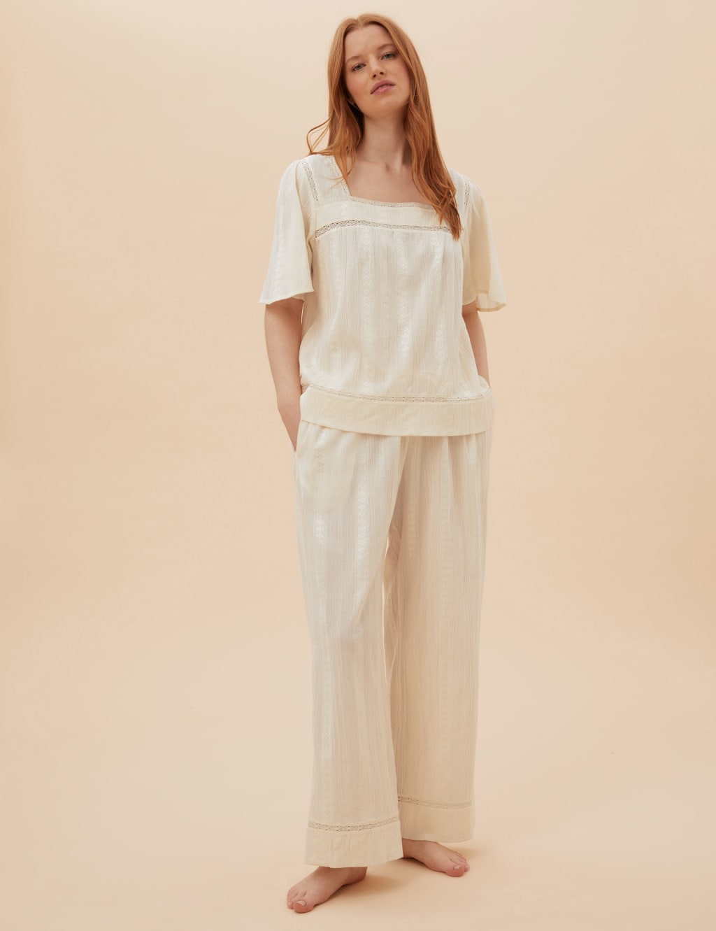Cotton Lace Pyjama Set 1 of 7
