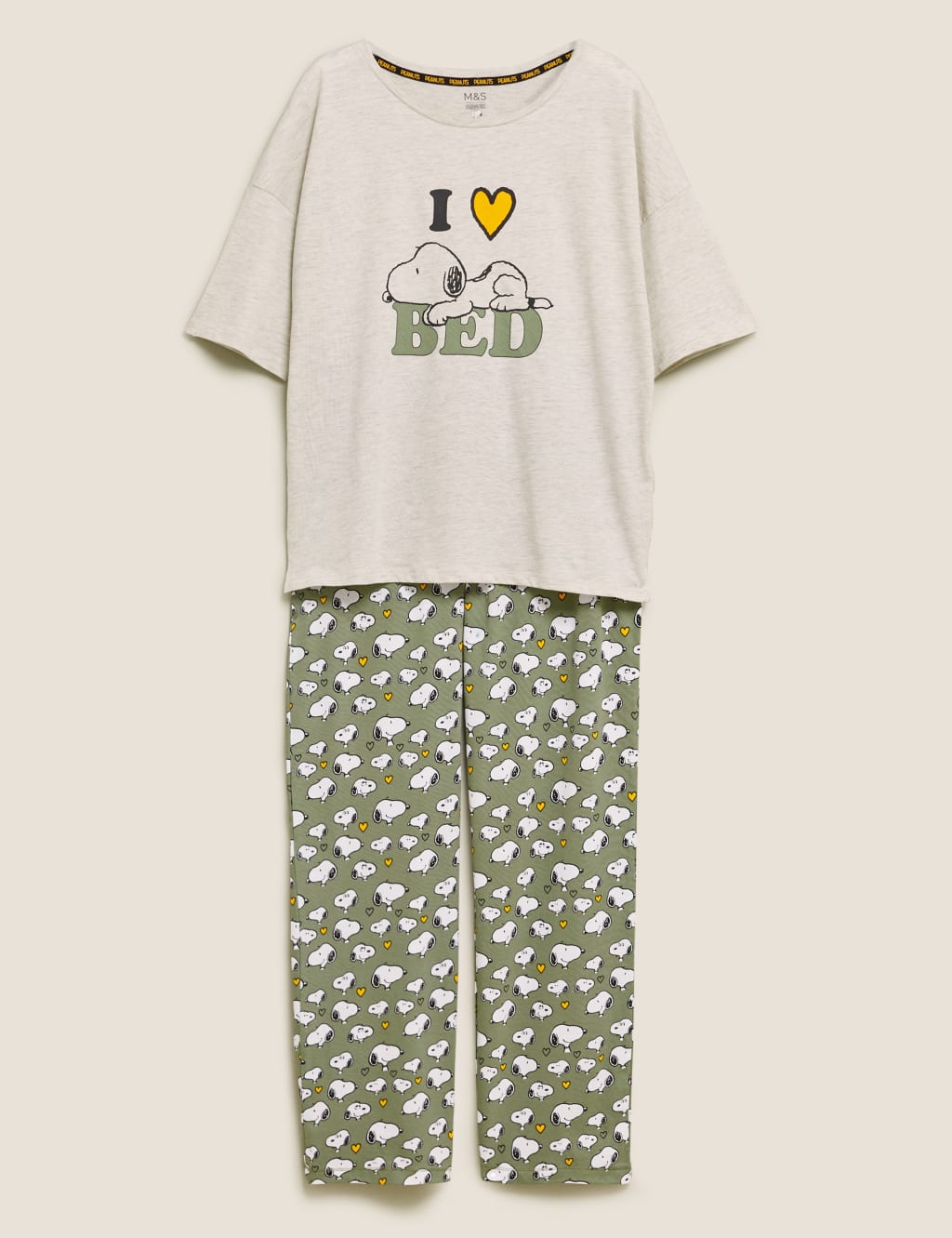 Snoopy Print Cotton Pyjama Set M S Collection M S