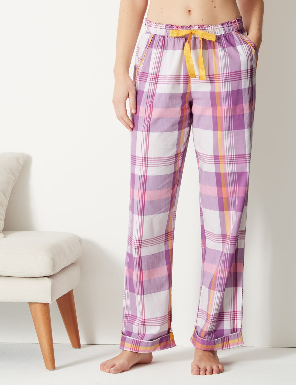 Checked Pyjama Bottoms M S Collection M S