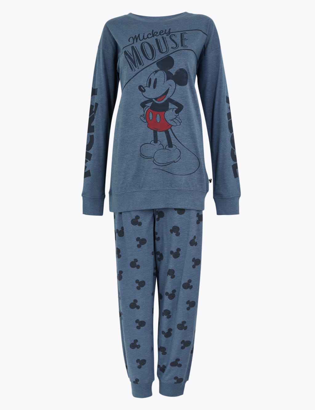 Mickey Mouse Print Pyjama Set M S Collection M S