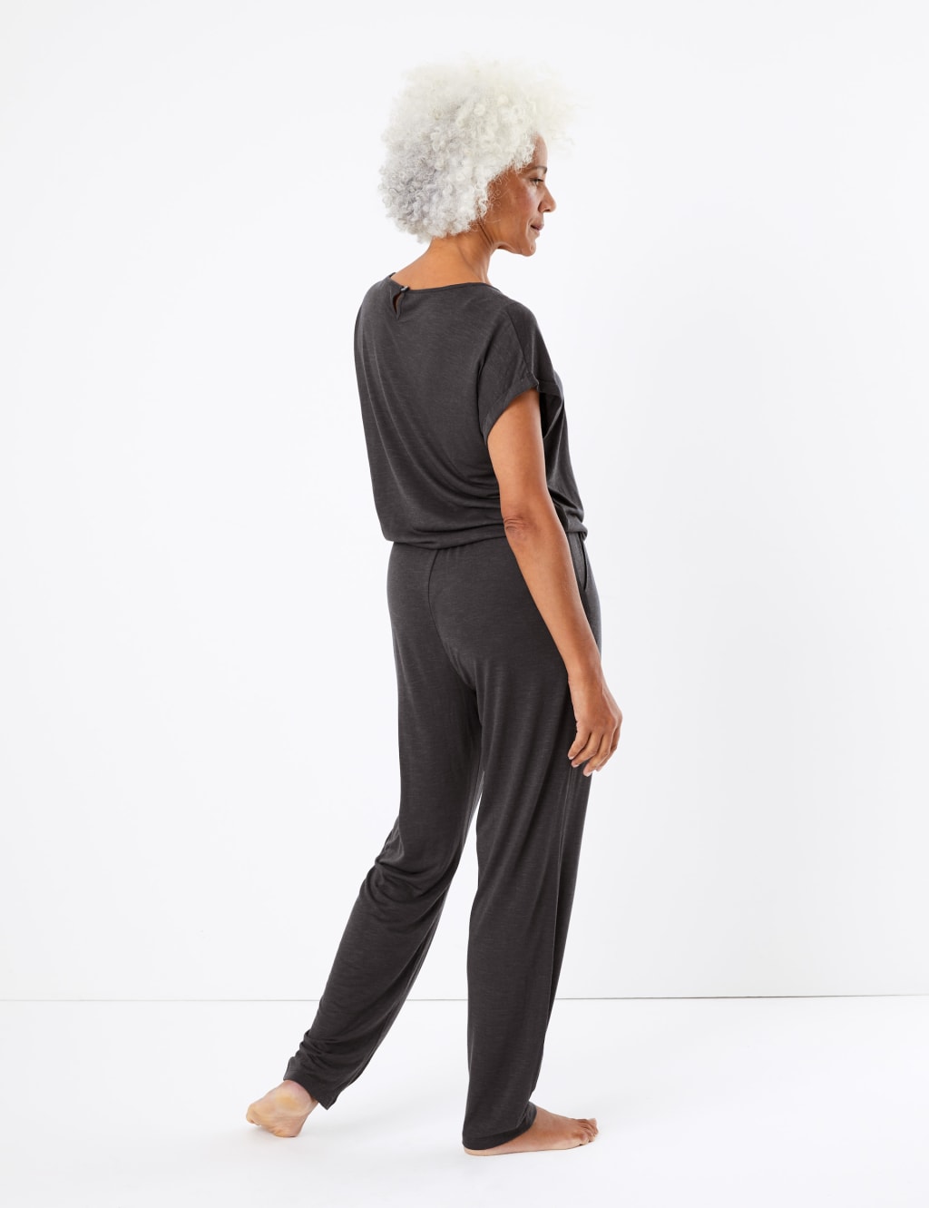 Jersey Wrap Short Sleeve Jumpsuit 3 of 4