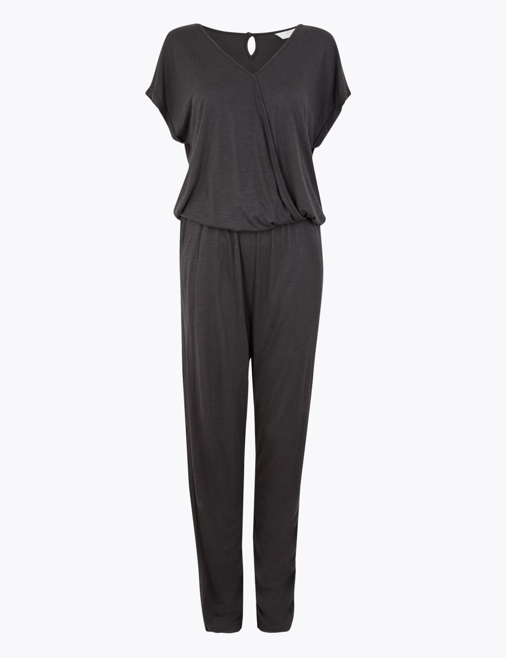 Jersey Wrap Short Sleeve Jumpsuit 2 of 4