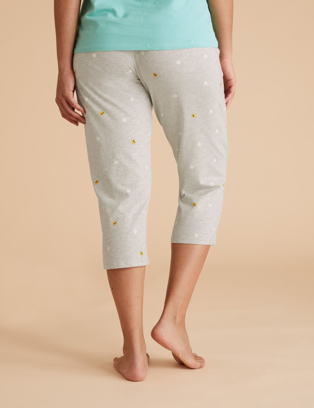 Cotton Rich Spot Cropped Pyjama Pant 5 of 5