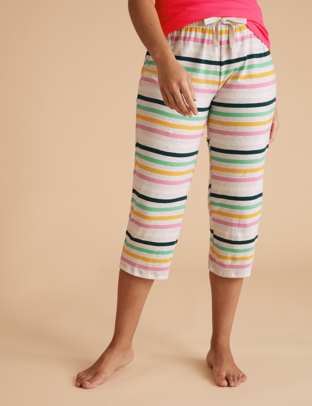 Cotton Striped Cropped Pyjama Pant 3 of 6