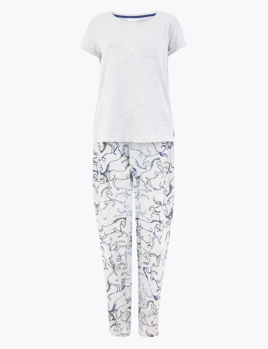 Horse Print Short Sleeve Pyjama Set 2 of 5