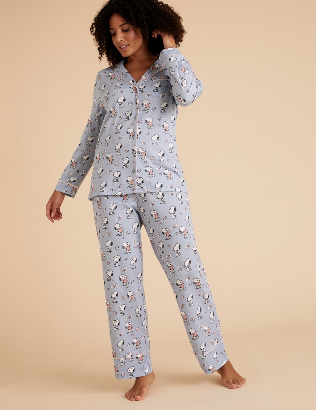 Pure Cotton Snoopy™ Print Pyjama Set 5 of 6