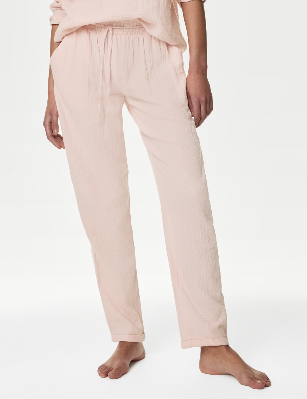 Pure Cotton Muslin Pyjama Bottoms 3 of 5