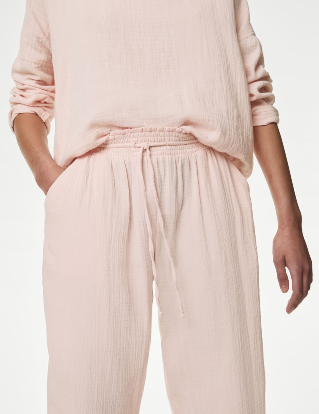 Pure Cotton Muslin Pyjama Bottoms 4 of 5