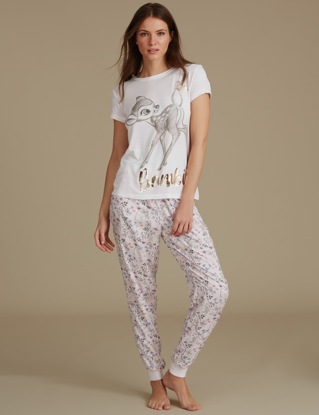 Bambi Printed Short Sleeve Pyjamas 1 of 6