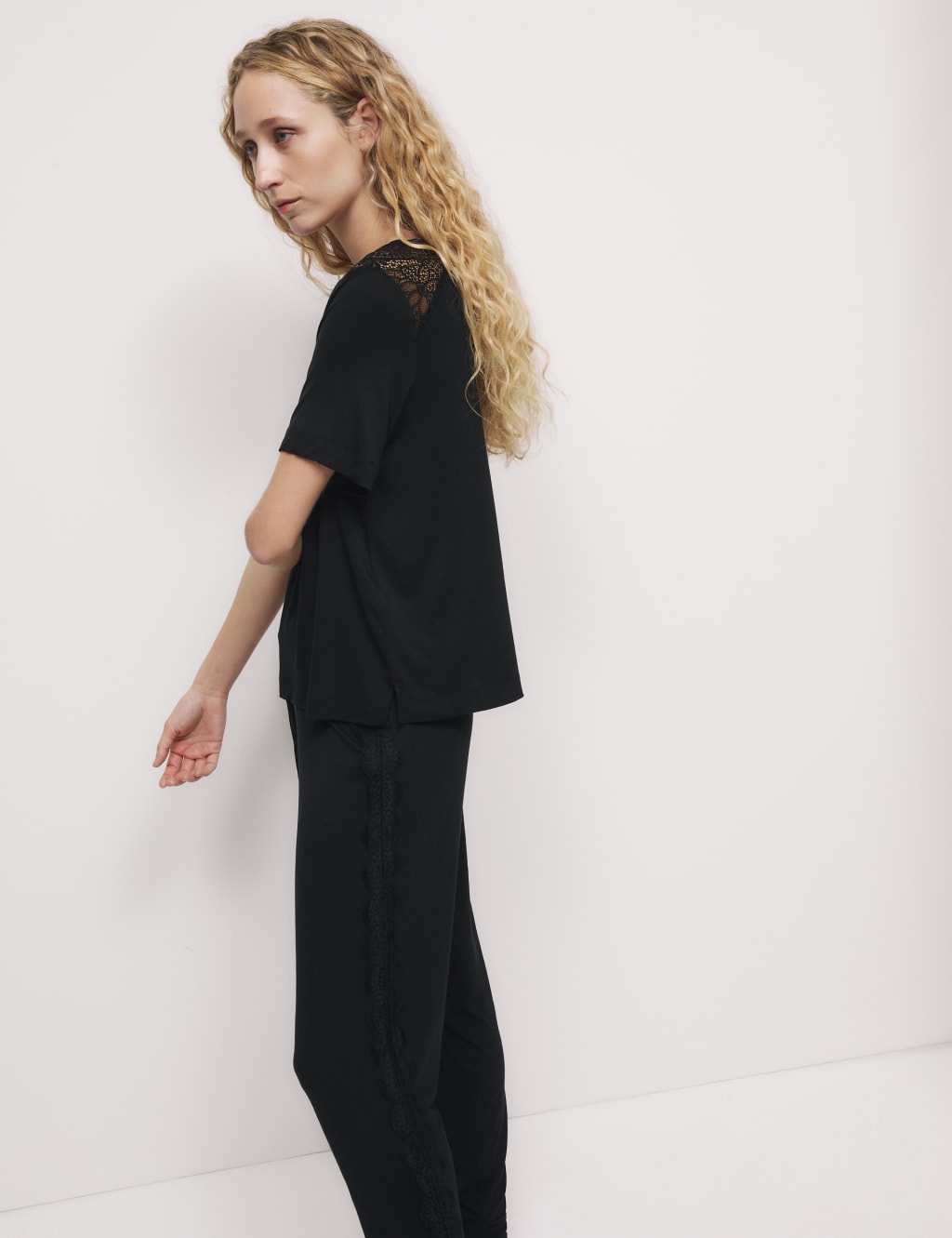 Body Soft Lace Detail Lounge Joggers Body by M S M S