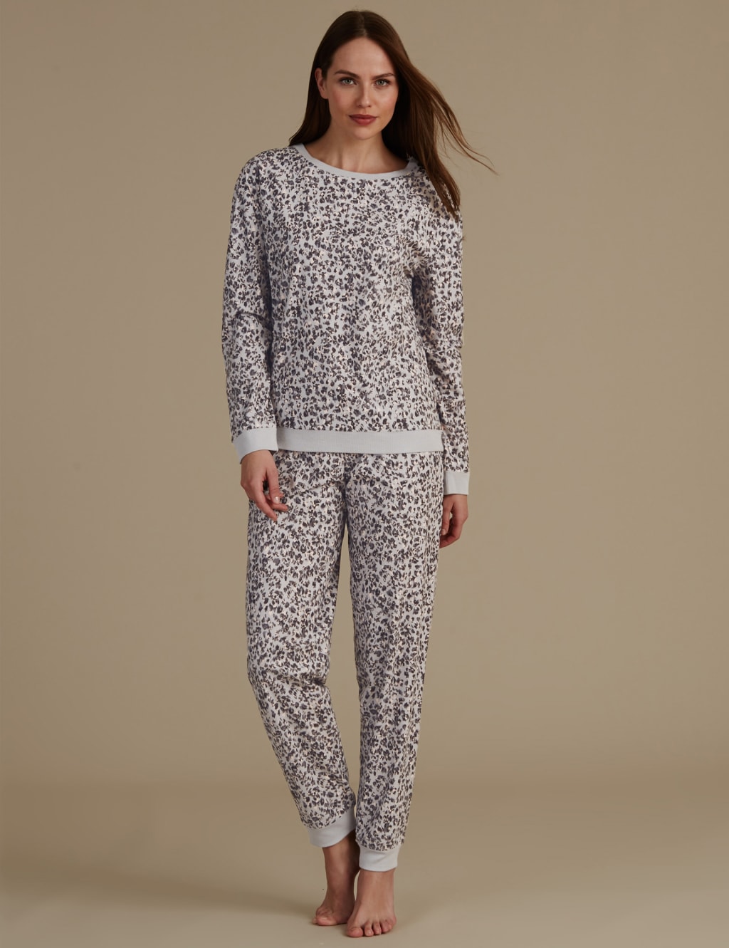 Animal Print Long Sleeve Pyjama Set M S Collection M S