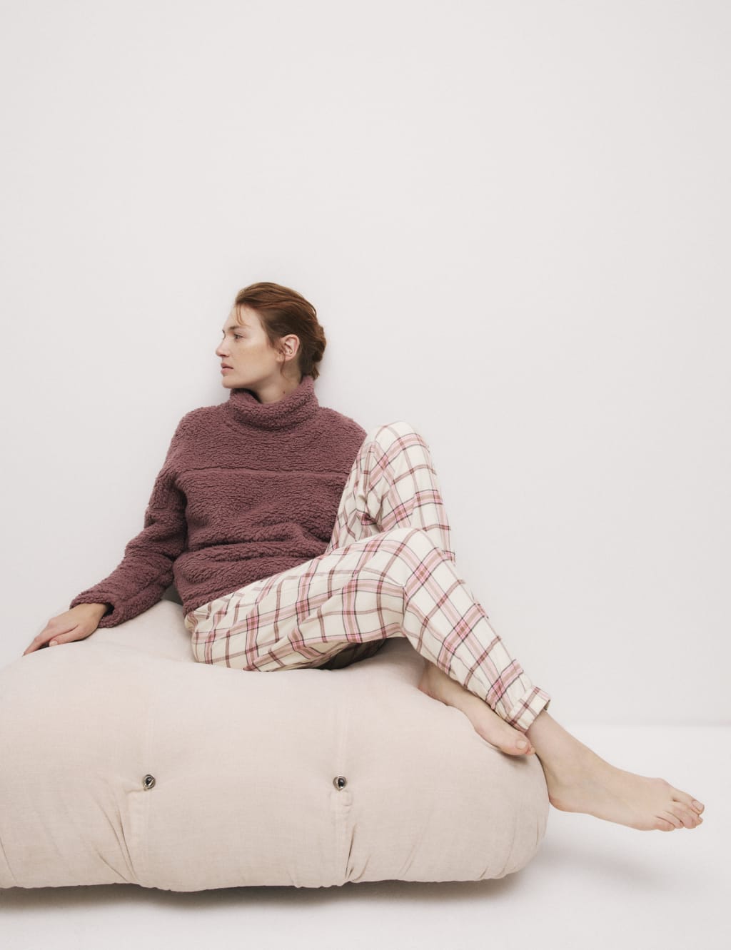 Pure Cotton Checked Pyjama Bottoms M S Collection M S