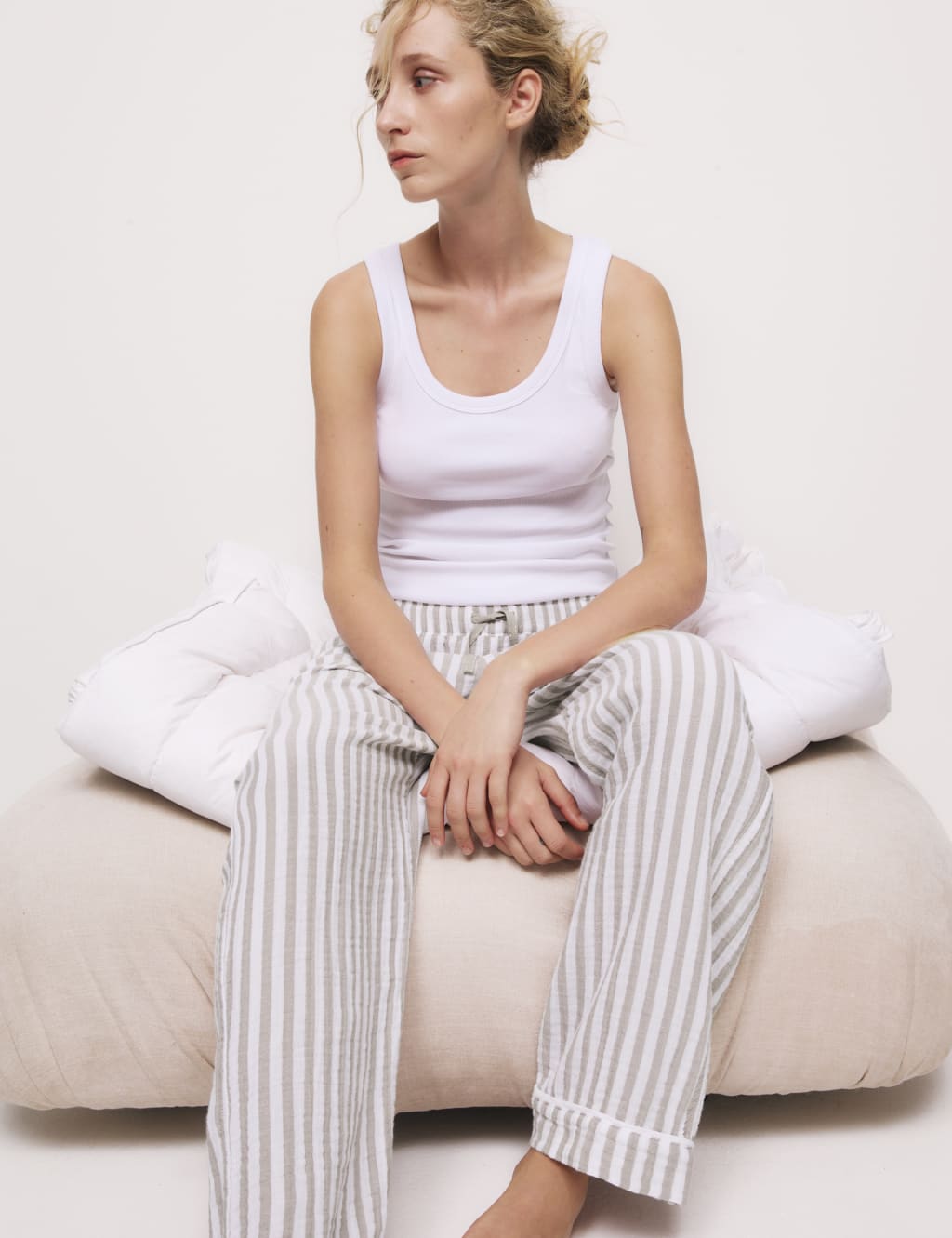 Cotton pyjama bottoms women's hot sale