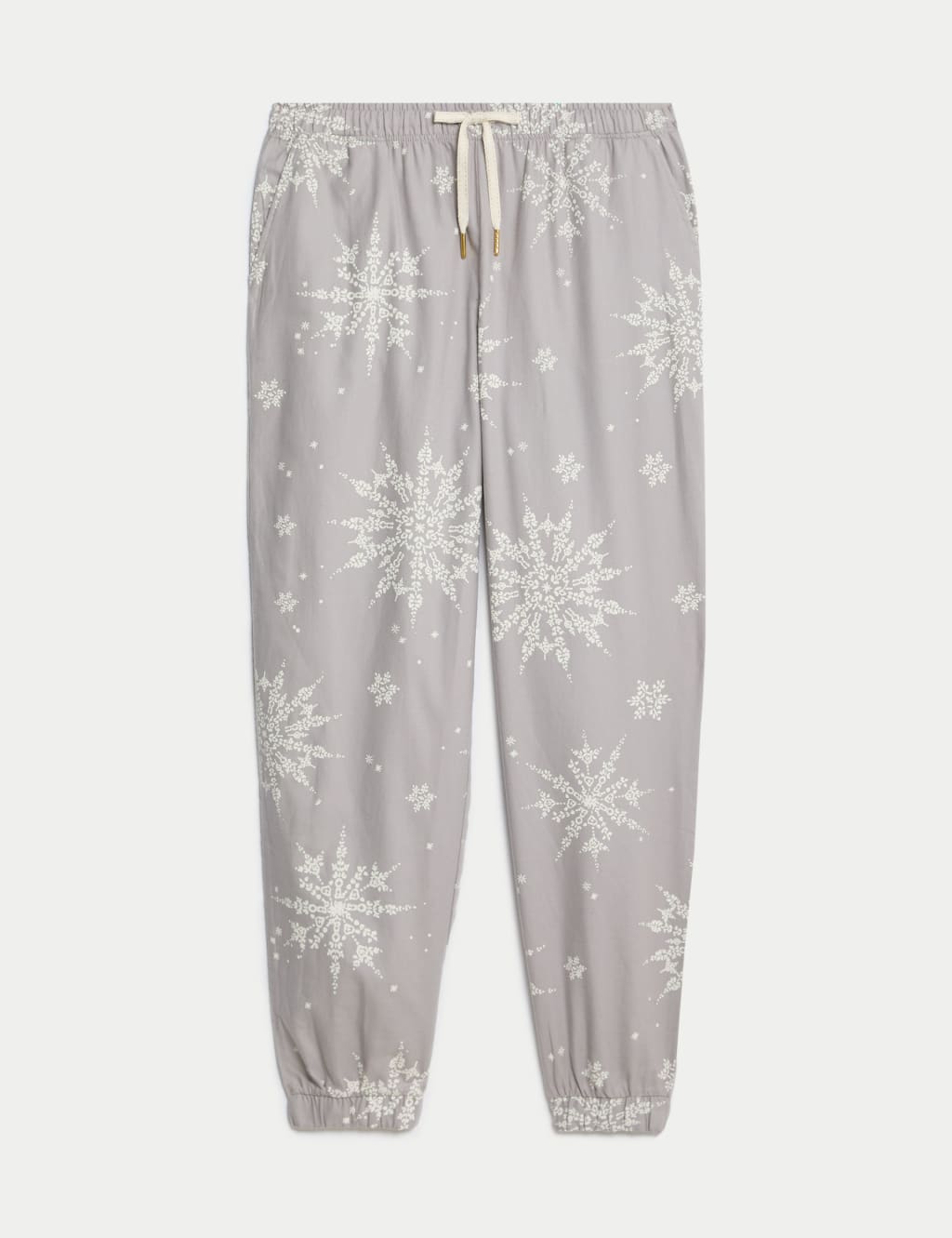 Pure Cotton Snowflake Pyjama Bottoms M S Collection M S