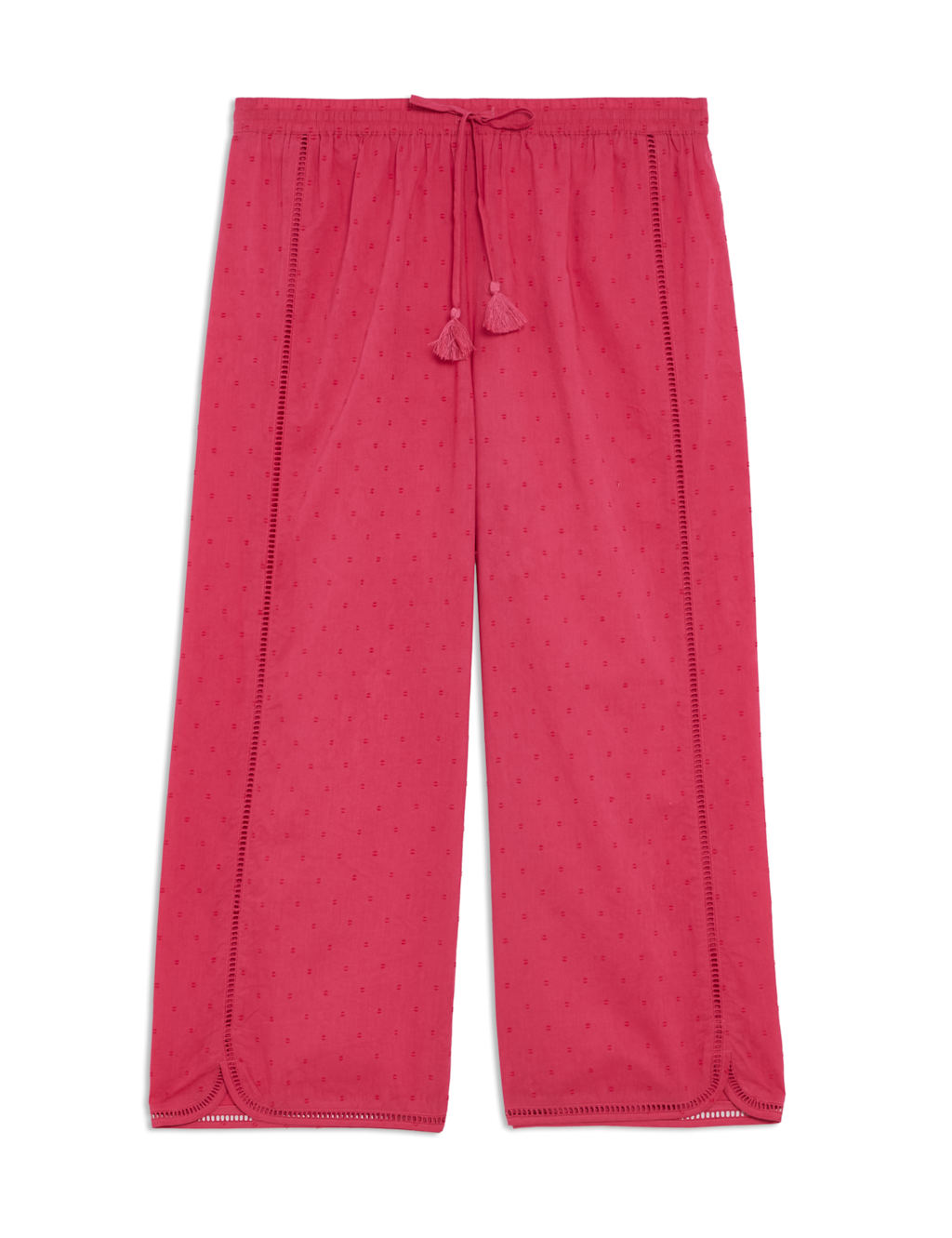 Pure Cotton Dobby Cropped Pyjama Bottoms 2 of 5