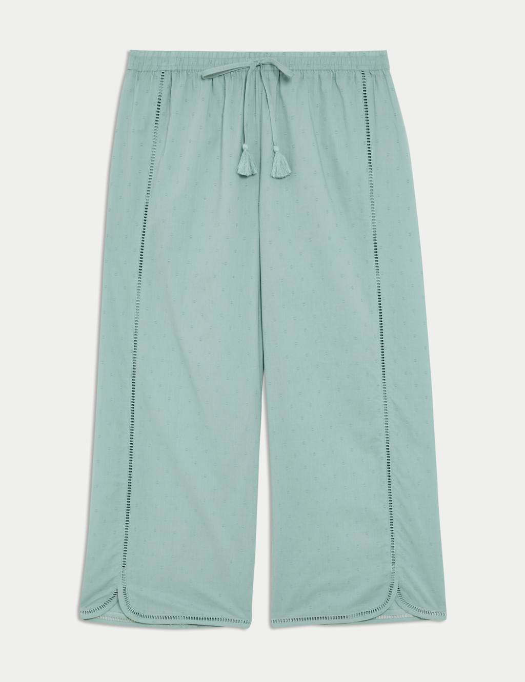 Pure Cotton Dobby Cropped Pyjama Bottoms 2 of 5