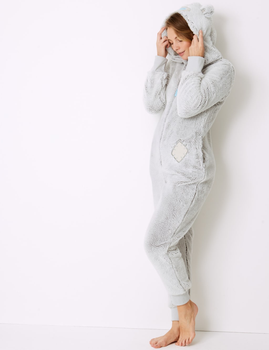 Fleece Textured Long Sleeve Onesie 4 of 5
