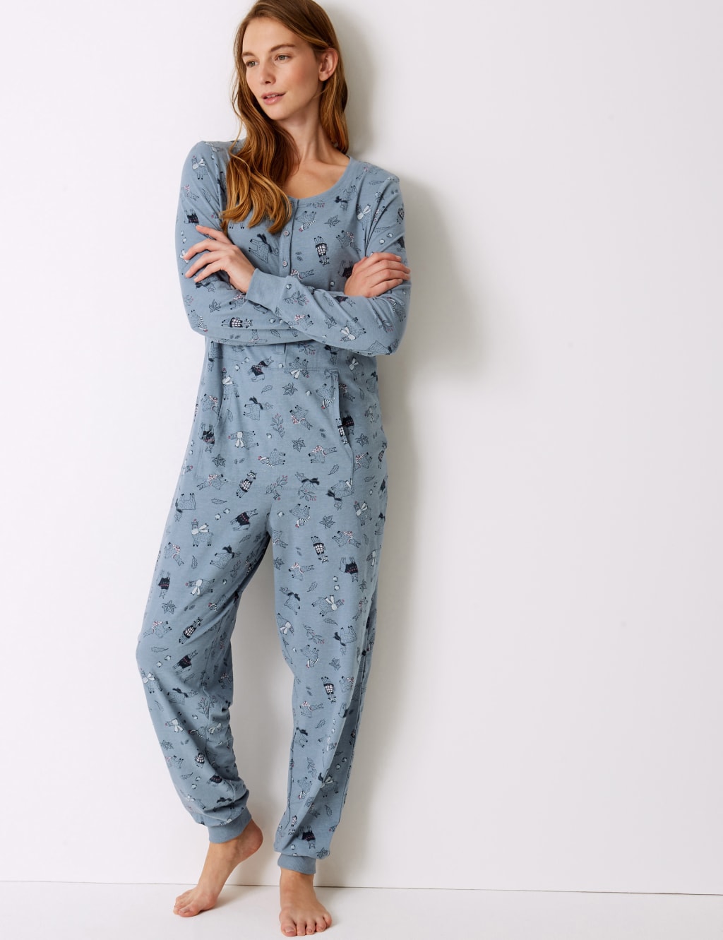 Llama Front Button Onesie M S Collection M S