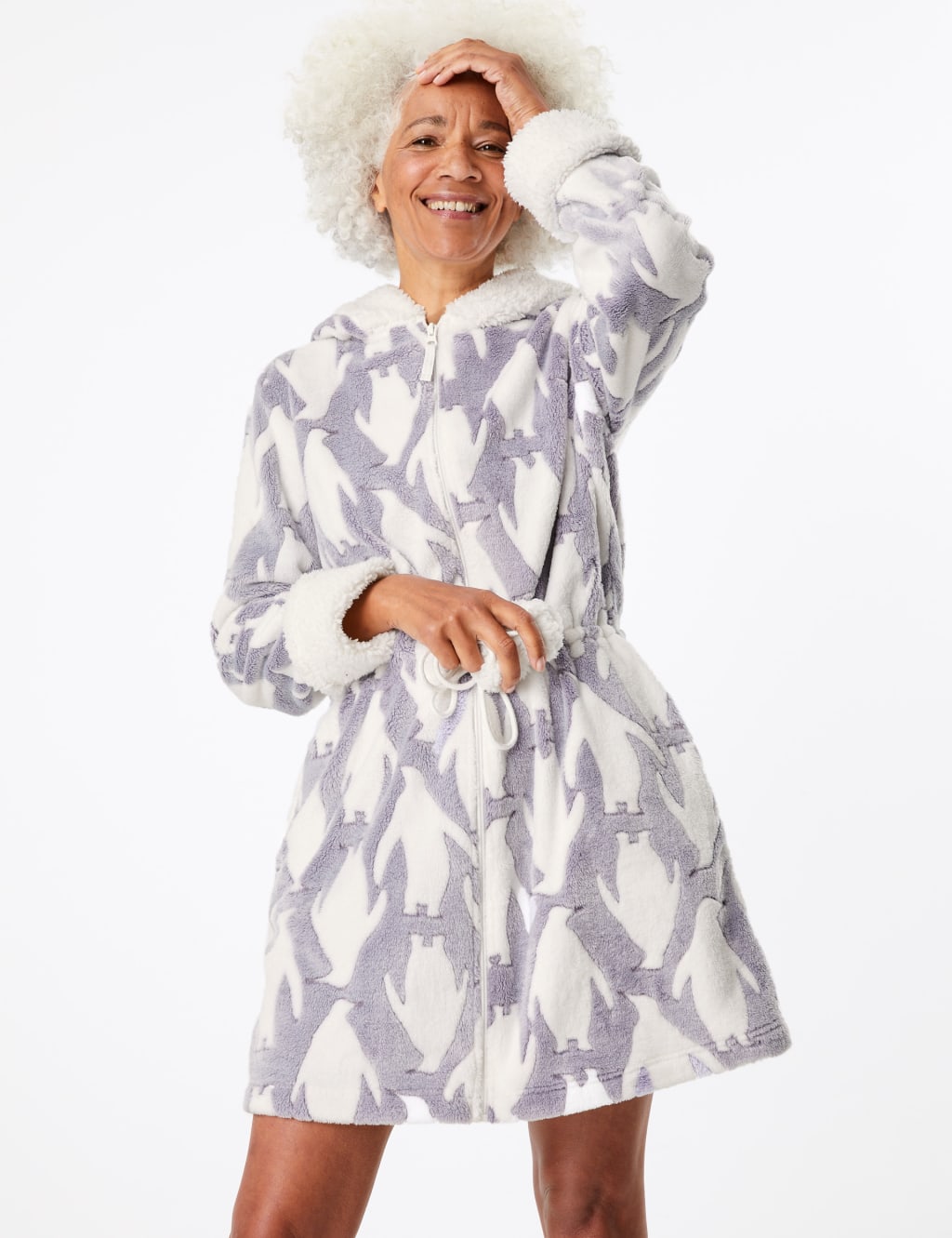 Luxurious Penguin Short Dressing Gown M S Collection M S