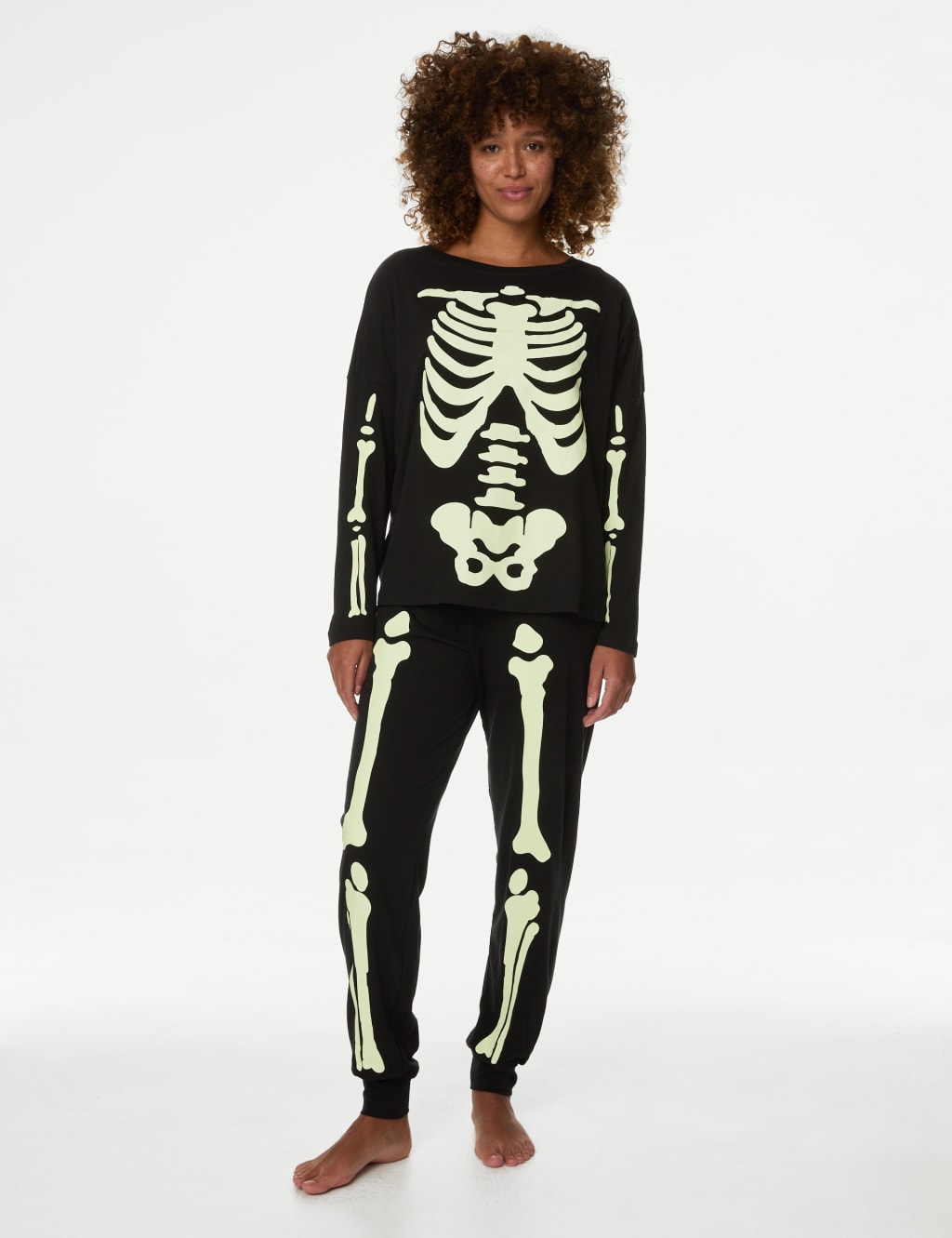 Ladies skeleton pajamas hot sale