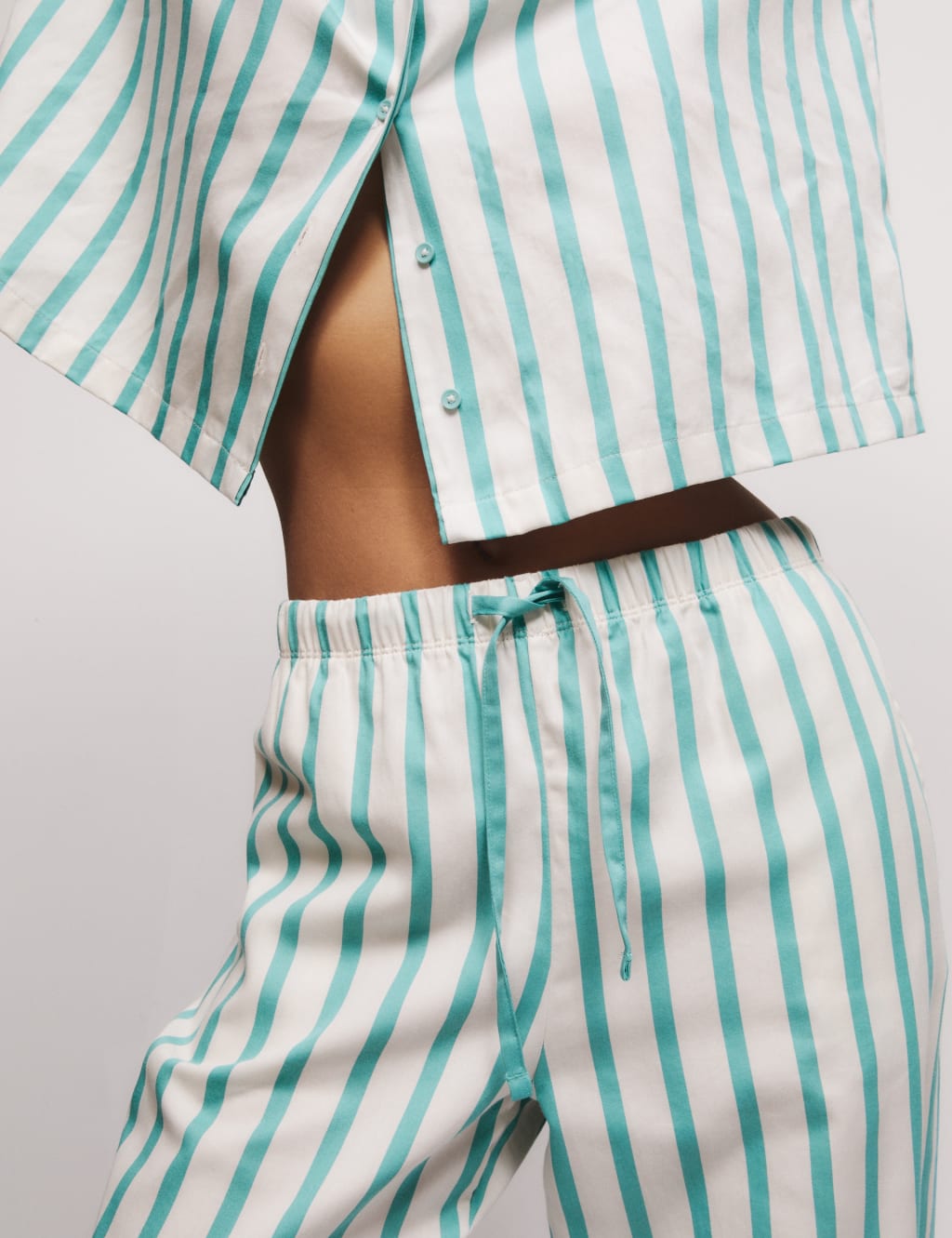 Women s Candy Striped Family Christmas Pyjama Set M S Collection M S