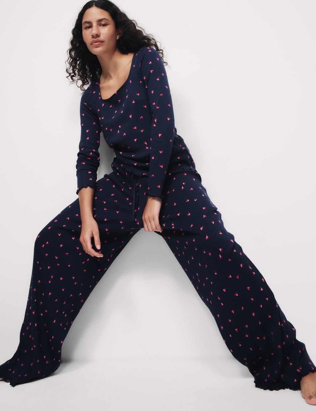 Cool Comfort™ Printed Ribbed Pyjama Set 5 of 6