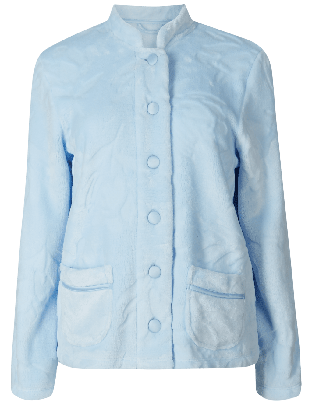 Fleece Carved Button Long Sleeve Bed Jacket | M&S Collection | M&S