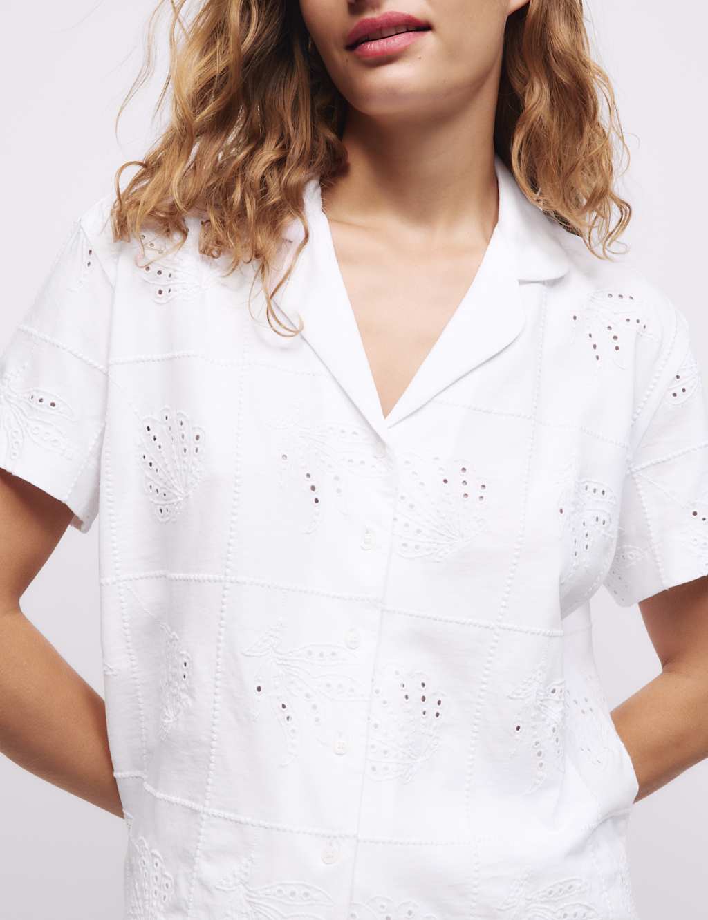 Pure Cotton Jersey Embroidered Shortie Set 4 of 5