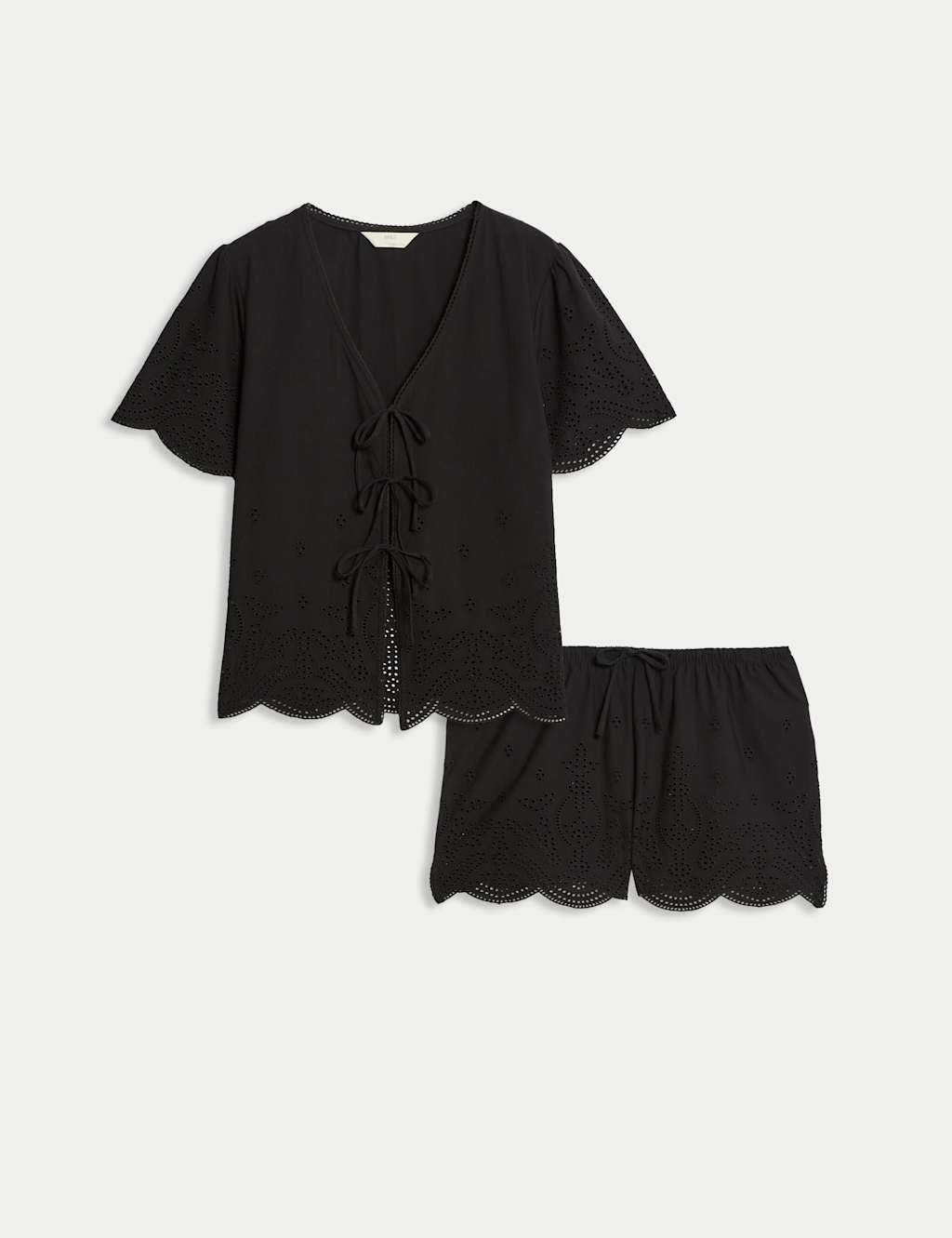 Pure Cotton Voile Broderie Shortie Set 2 of 5