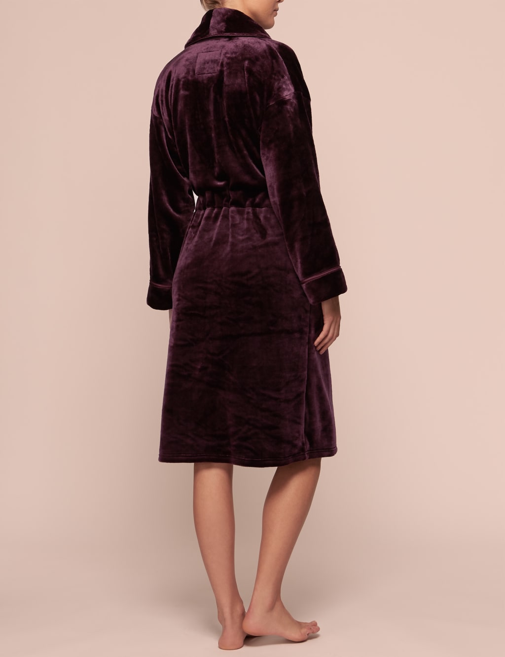 Luxury Velvet Touch Fleece Dressing Gown 3 of 4