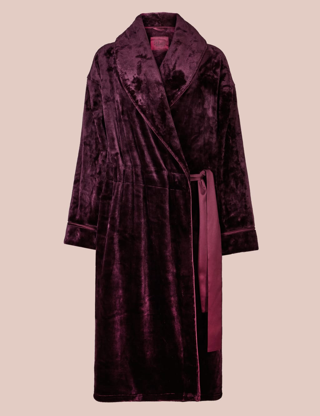 Luxury Velvet Touch Fleece Dressing Gown 2 of 4