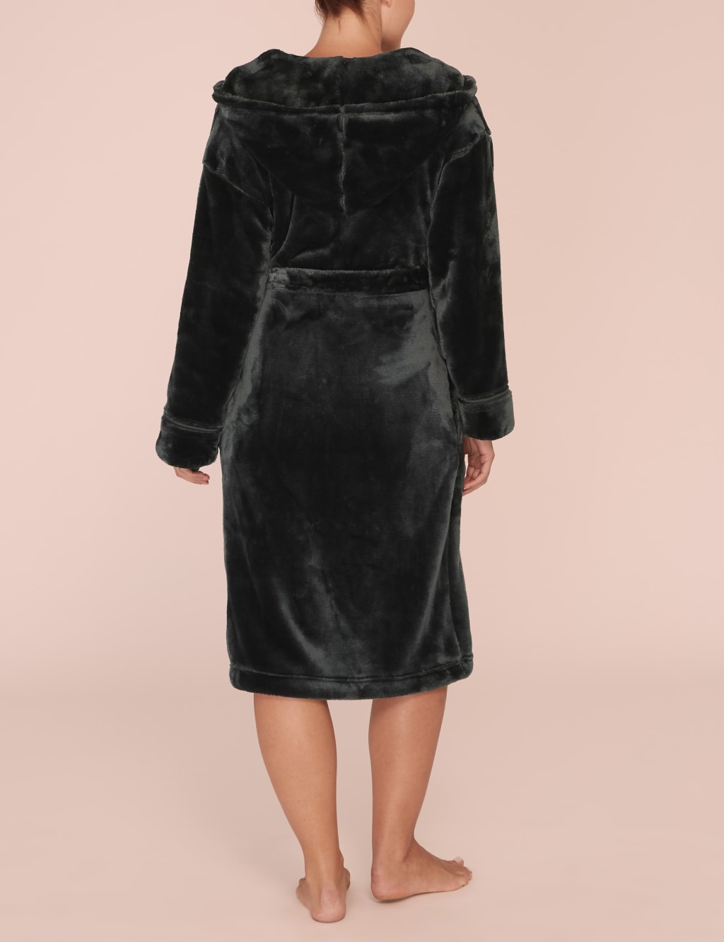 Luxury Fleece Hooded Dressing Gown Rosie for Autograph M S