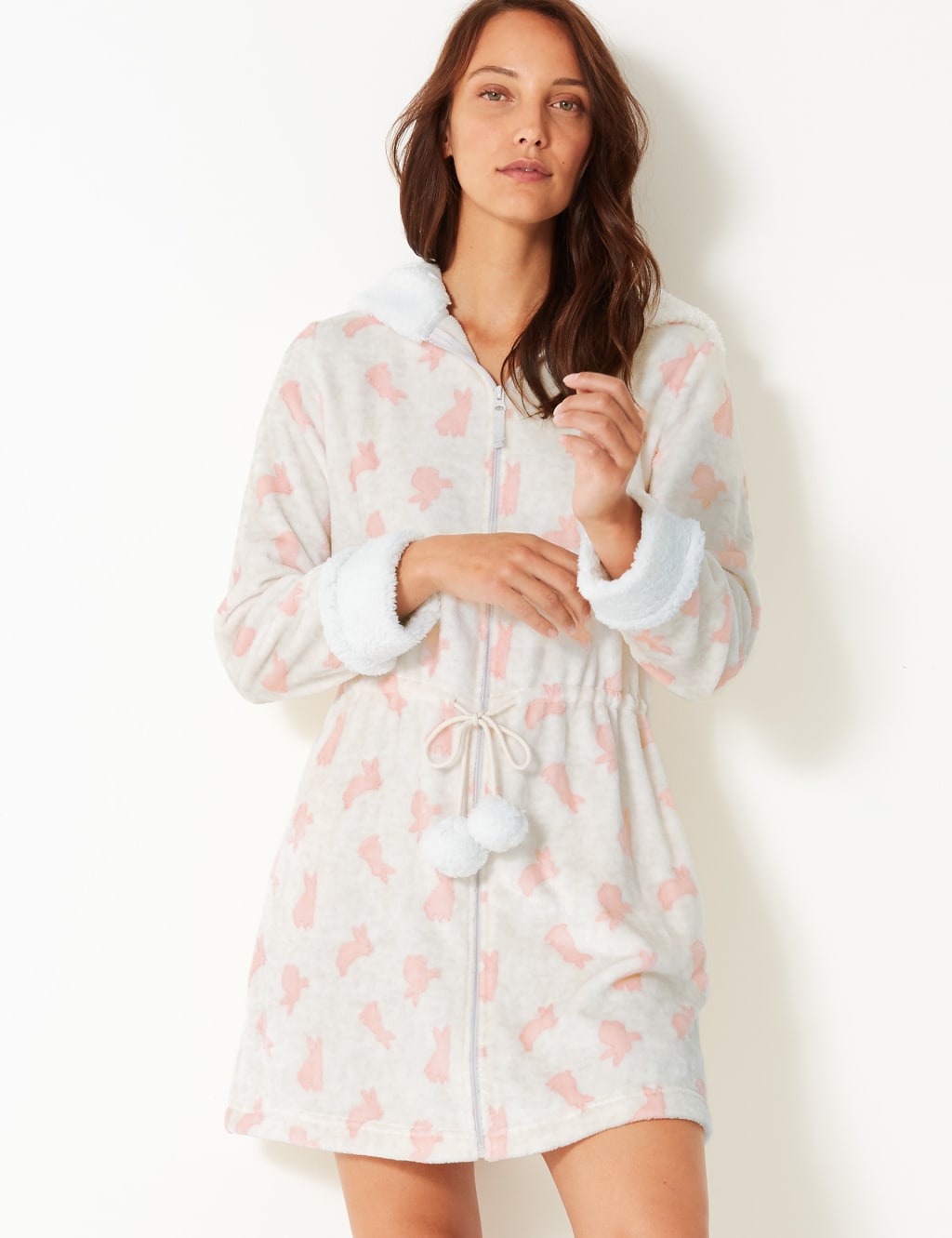 Rabbit dressing gown ladies clearance