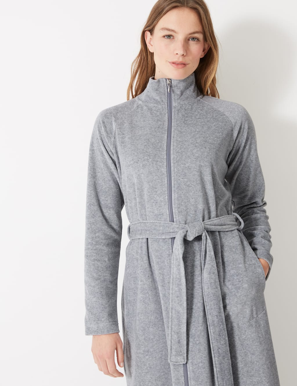 Zip up dressing gown m&s top