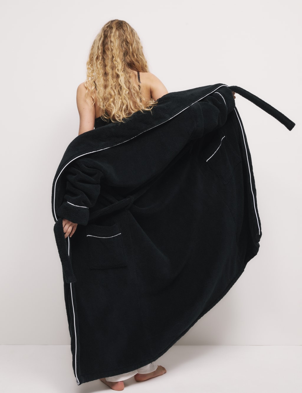 Pure Cotton Towelling Dressing Gown M S Collection M S