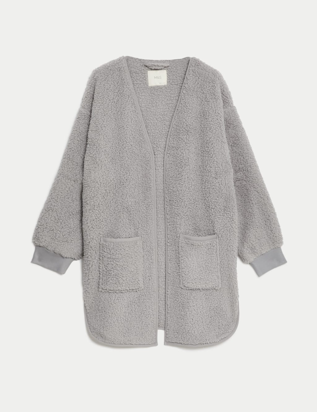 M&s grey dressing gown top